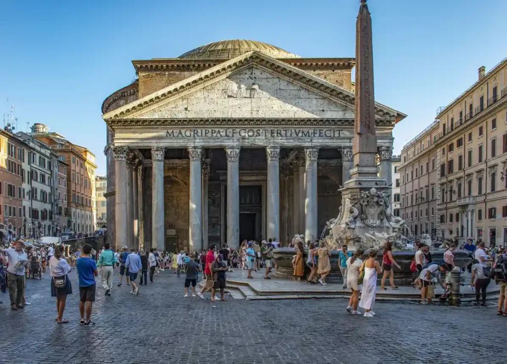 View of the Pantheon and the Piazza della Rotonda